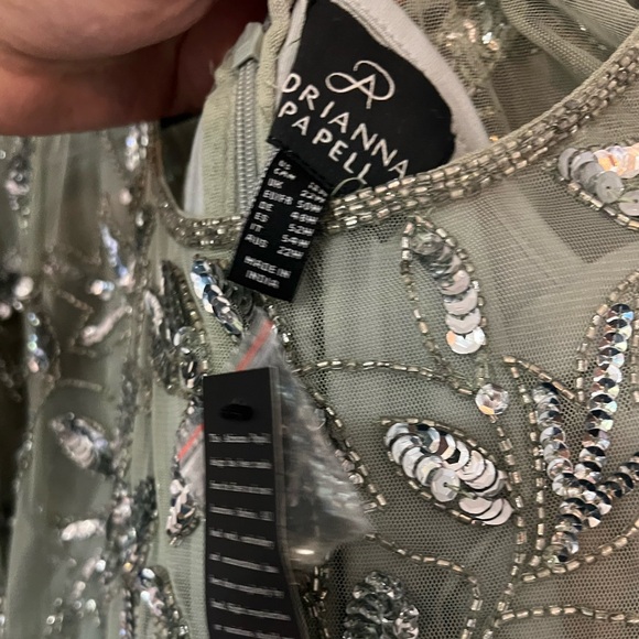 NWT Adrianna Pappel Mint Beaded Gown - Picture 3 of 5